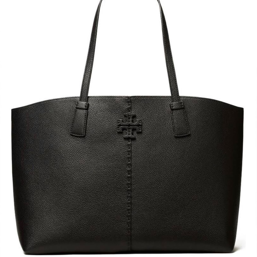 Black leather Tory Burch Tote